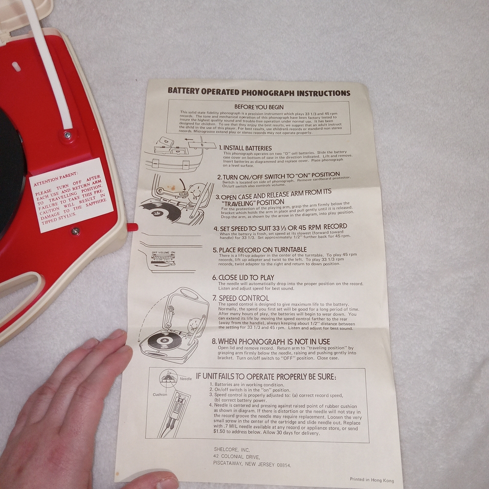 1970s VINTAGE WALT DISNEY'S MICKEY MOUSE PHONOGRAPH W/ ORIGINAL BOX UNTESTED - Picture 8 of 10